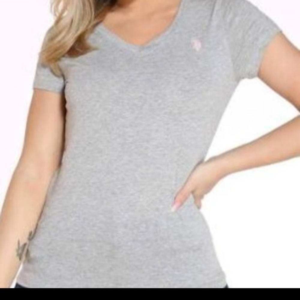 Gray polo tee